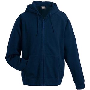 James and Nicholson Unisex Hooded Jacket (Marine)