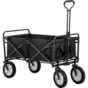 Inklapbaar Outdoor All Terrain Trolley - Opvouwbare Bolderkar met Verstelbare Handgrepen