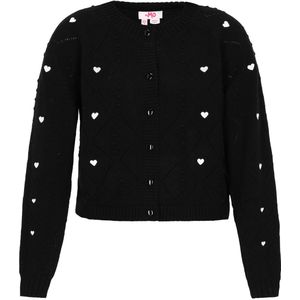 MYMO - Gebreid Vest - Zwart/Wit