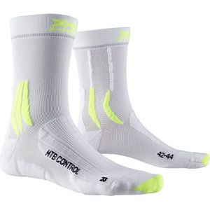 X-Socks MTB Control WR Sokken Fietssokken - Maat 39-41 - Unisex - wit - geel - zwart