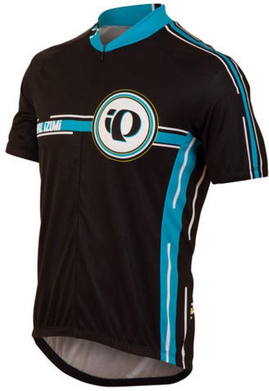 Longsleeve - Zwart Met Blauw - Heren - Aangesloten Pasvorm