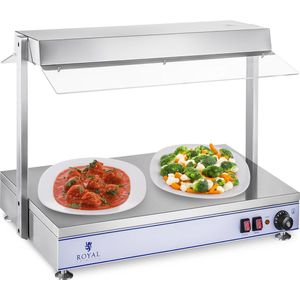 Royal Catering Warmhoudplaat - 2 halogeenlampen - 1.100 W