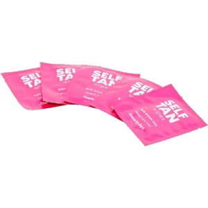 Self Tan Wipes - Roze - Zelfbruiner doekjes - Bruin zonder zon - Set van 5 doekjes - Geschikt voor het hele lichaam