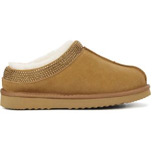 Lina Locchi - Clog - Bruin - Wol - Cognac met Glitter