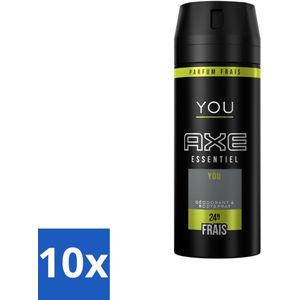 Axe - Deodorant Bodyspray - 24hrs Fresh - You Essentiel - 150 ml - Bulkverpakking - 10 stuks