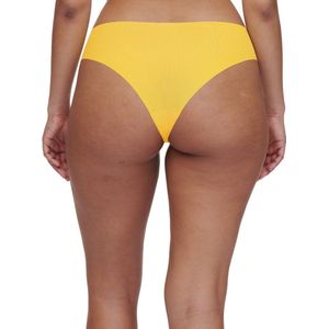 Chantelle Pulpies Seamless Tanga string - Invisible - Naadloze dames string die niet doorschijnt - XL - Geel