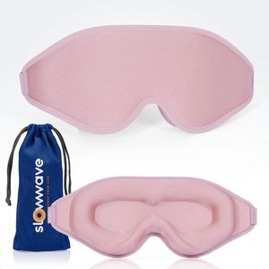 Slowwave Premium 3D Sleep Mask - Ervaar het beste 3D slaapmasker - Geen druk op de ogen dankzij innovatief 3D design - 100% verduisterend - Zacht en ademend traagschuim - Verstelbare band - Inclusief waszakje - Kleur: Sunrise Pink