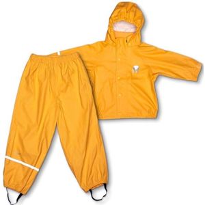 Unisex Basic Regenjas en Tuinbroek Set in Roze voor Kinderen