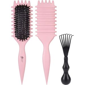 Guardian Beauty Haarborstel - Kruldefiniërende Borstel - Met Haarborstelreiniger - Roze