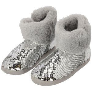 Apollo - Kindersloffen - Zilver - Pantoffels - Met Antislip