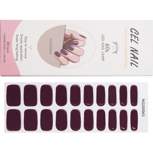 Gel Nail Wraps – Gel Nagel Wraps – Gel Nail Stickers – Gel Nagel Folie - UV lamp – Aubergine