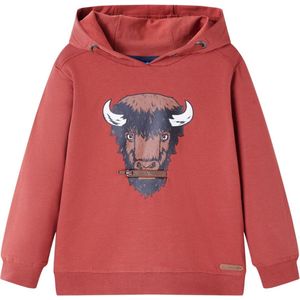 vidaXL - Kindertrui - met - capuchon - 116 - roodbruin
