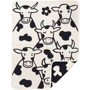 Klippan wiegdeken eco katoen MUU - koe zwart