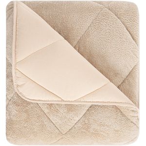 Dekbed zonder overtrek - Beige - 200x200 cm - Tweepersoons - 2 in 1 Dekbed - Teddy - Zacht & Hypoallergeen - 4 Seizoenen - Dubbelzijdig - Wasbaar - Ultra Soft - De Linde Home