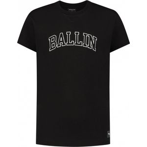 Ballin Amsterdam - Jongens Oversized fit T-shirts Crewneck SS - Black - Maat 8