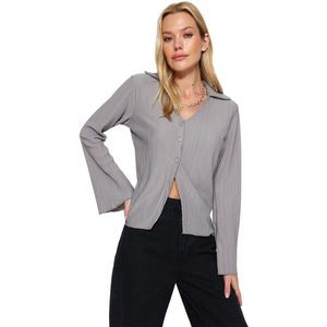 Trendyol Shirt - Zwart - Fitted, Zwart, M, Zwart, M