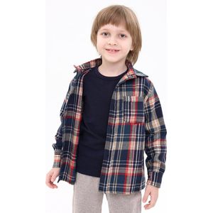 RobyKris Kids Overhemd - Lange mouw - Flanel - Maat 104-110 - Back to School