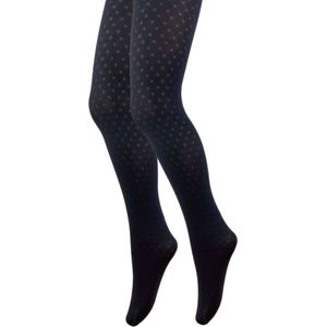 Panty meisjes met ruitjes patroon- Zwart - Maat 86/92