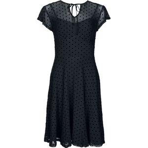 Voodoo Vixen Polkadots Dames Medium-lengte jurk - zwart - XS