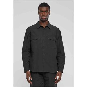 Urban Classics - Basic Crepe Overhemd - 4XL - Zwart