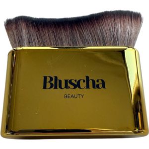 Bluscha® - Luxe Tanning Brush - Goud - Body - Face - Zelfbruiner Kwast - Foundation Applicatie - Gezicht Lichaam - Vegan - Borstel - Applicator - Blending - Self Tanning - Bronzing - Mousse - Creme - Zelf Bruiner - Self Tan - Egaal Bruinen - Spraytan