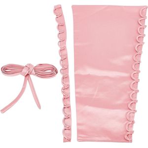 Allecto plus - Satijnen korset rugkit voor bruidsjurk met verstelbare roze vetersluiting en rits vervangingsset