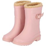 Morethansocks - Regenlaarzen - Roze - Waterdicht met Warme Teddy Voering