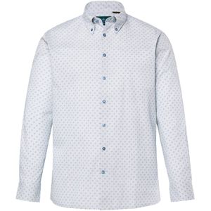 Boston Park - Heren - Boston Park overhemd lange mouw minimalistisch motief - Grijsblauw - Maat 3XL