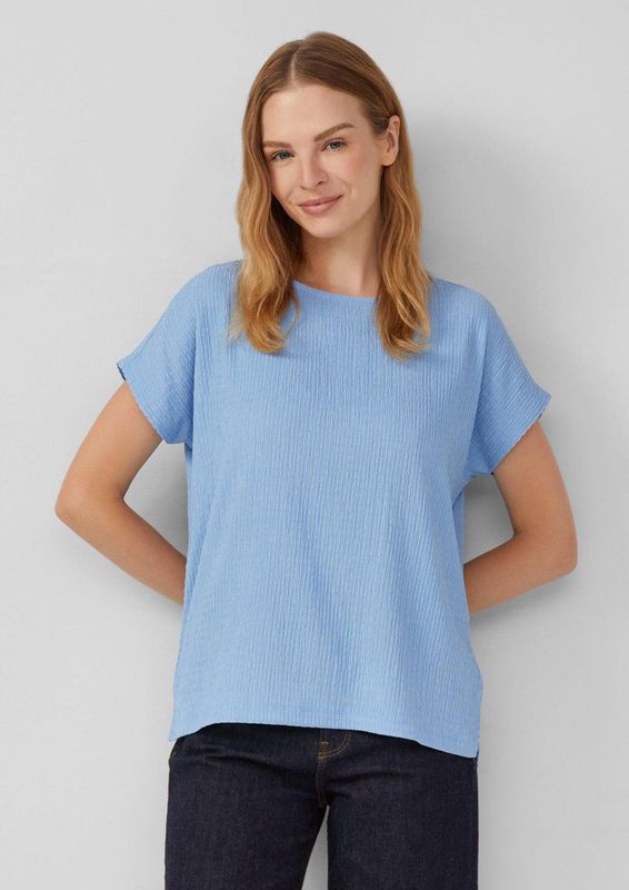 s.Oliver - Shirt - Lichtblauw - Jersey - Kwartmouw