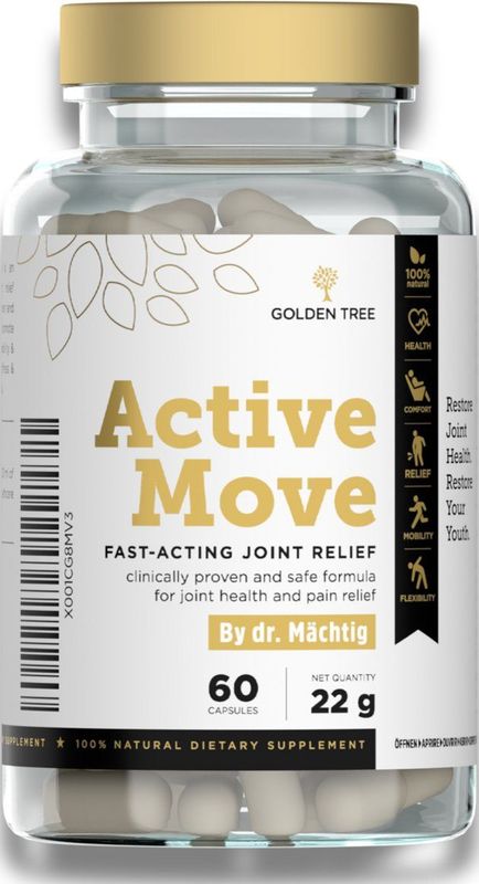 Golden Tree - Active Move - Voedingssupplement - 60 Capsules - Ondersteunt Gewrichten