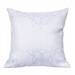 Decoratieve kussensloop MODERN 40x40 cm Wit met Zilver