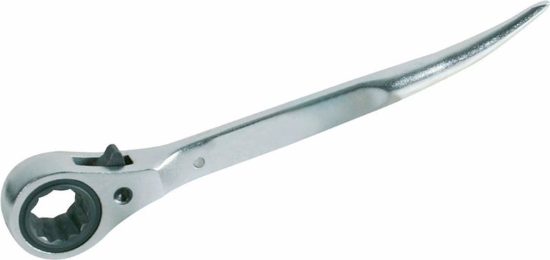 Silverline Ratelsleutel met wrikpunt - 21 mm - dubbel ratelrichting - spiegel gepolijst