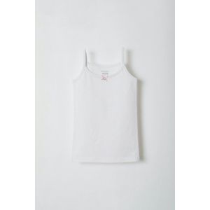 Woody Onderhemdje Meisjes Wit/roze dots - 12 jaar