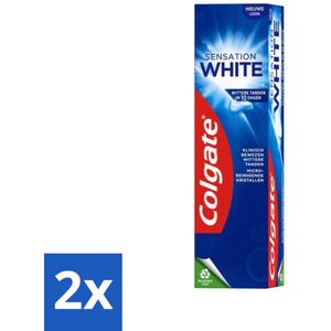 2 x Colgate Tandpasta Sensation White 75 ml - Witte Tanden - Tandpasta - Vlekken Verwijderen - Tandenpolijsten - Colgate Sensation White