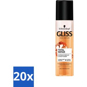 Gliss - Total Repair Anti-Klit Spray - Voor Beschadigd en Droog Haar - 200 ml - Bulkverpakking - 20 stuks