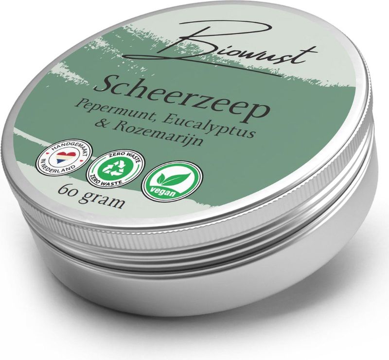 Scheerzeep - Groen - Handgemaakt - Vegan - Plasticvrij