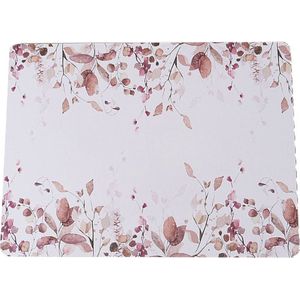 Set van 2 placemats mdf met een afbeelding van bloemen