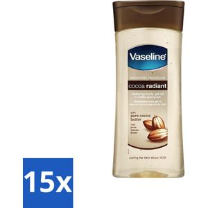 15 x Vaseline - Cocoa Radiant - Oil Gel - Intens Voedend - 200 ml - Stralende Huid - Hydratatie - Snel Intrekkende Gel