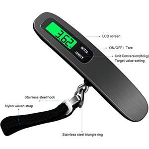 Lexium Kofferweegschaal - Bagageweegschaal - Hangweegschaal - Kofferweger - Koffer Weegschaal - Hang Weegschaal