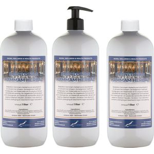 Bodylotion Hammam Herbal 1 Liter - met gratis pomp - set van 3 stuks