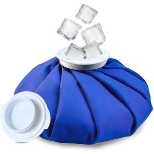 Koud pak - IJspak - Met elastische steunband - Koud pak - Herbruikbaar - Koud pak met hoes - Aanbrengen op geblesseerde plek - Koel houden - Gemakkelijk mee te nemen - 9 inch ijspak - Blauw - 2-pack