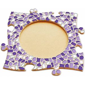 Mozaiek pakket Fotolijst Cirkel Wit-Paars-Violet