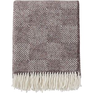 Klippan recycled wollen plaid Gooseye - 130x200cm bruin