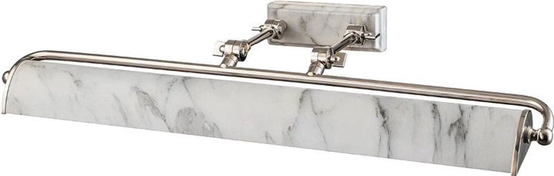 Elstead Lighting - Winchfield - Schilderijverlichting - Gepolijst Nikkel & Wit Marmer - 4X E14 Max 40W Dimbaar