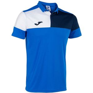 Joma Crew V Korte Mouw Poloshirt Blauw 11-12 Years Jongens
