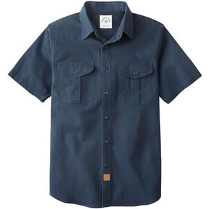 Korte Mouw Button Down Shirt met Twee Pocket voor Heren - Casual Katoenen Werk Shirt met Stretch