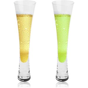 Set van 2 kristallen champagneglazen voor bruiloft verjaardag feest bars 150 ml