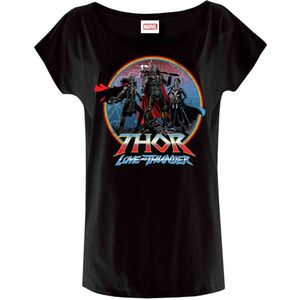 Marvel Thor - Hero Logo Dames T-shirt - S - Zwart