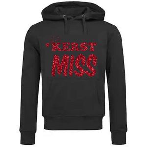 Hoodie met Capuchon en Kangoeroezak Unisex Volwassenen Lol - feestje - grappig - grappige tekst - Tekst - Vrijgezel - Vrijgezellenfeest - Kerst Kerstmis ""Kerst is KUT maar wel gezellig"" | Rood GLITTER | Maat XL