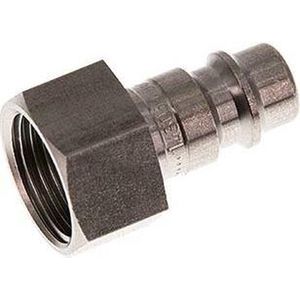 RVS DN 7.2 (Euro) Luchtkoppeling Insteeknippel G 3/8 inch Binnendraad - CLP7-F-S-038